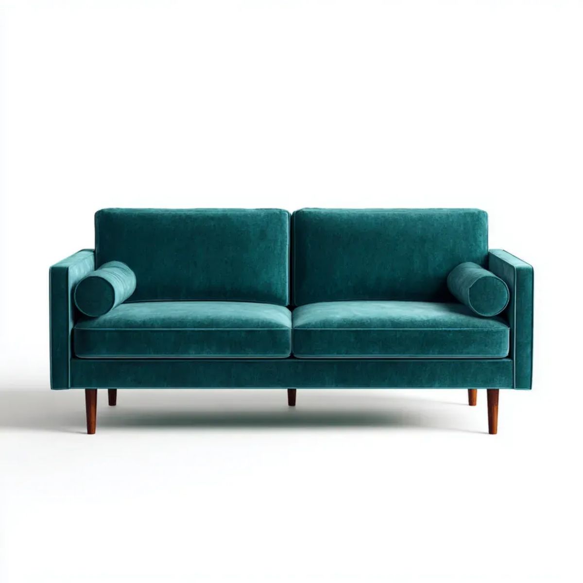 Dwuosobowa sofa aksamitna ciemnozielona 170 × 85 × 82 cm