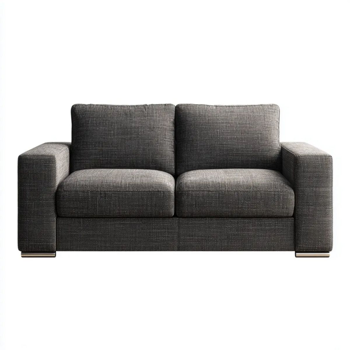 Sofa dwuosobowa grafitowa z tkaniny 168 × 88 × 85 cm