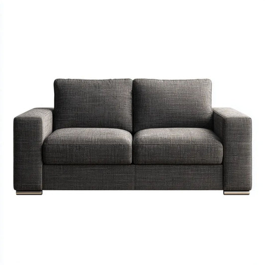 Sofa dwuosobowa grafitowa z tkaniny 168 × 88 × 85 cm