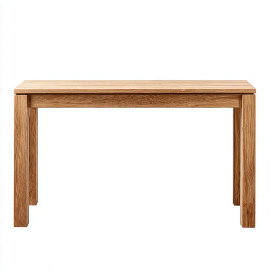 Drewniana konsola z litego dębu 120 x 40 x 76 cm, naturalny dąb